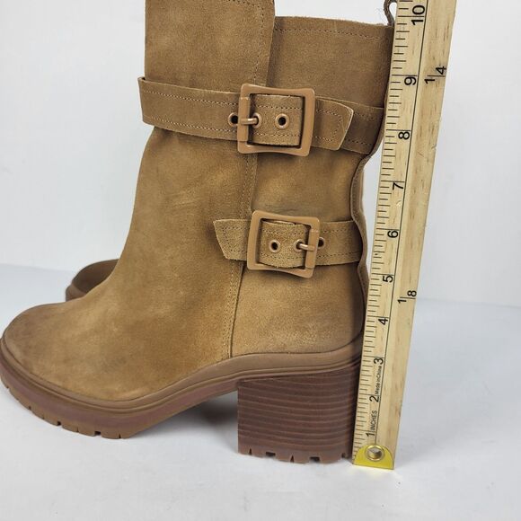 Naturalizer Trina Accent Mid Round Toe Block Heel Zip up Boot brown 9.5M - Picture 5 of 16